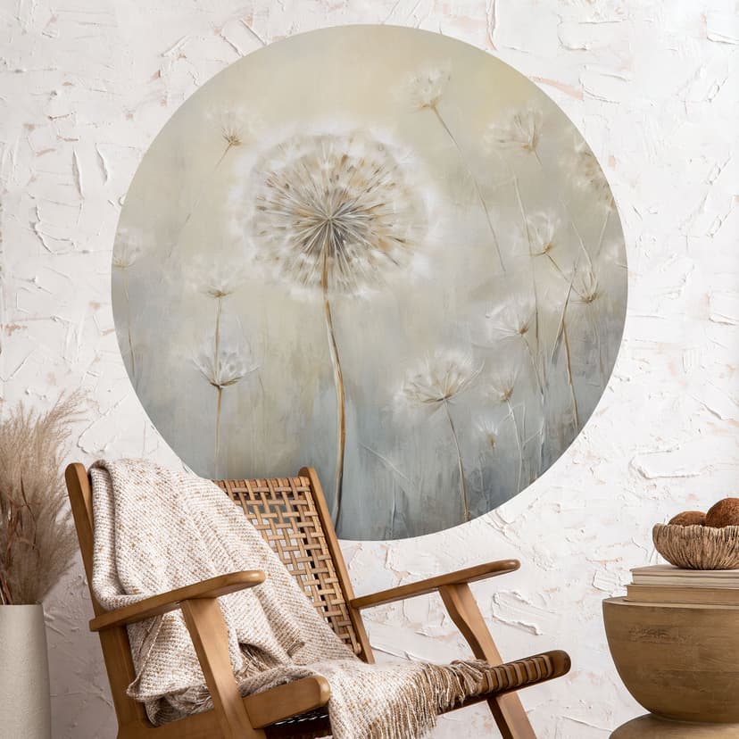 Wallsticker Maskros dröm på våren - Paksoylu - Rund