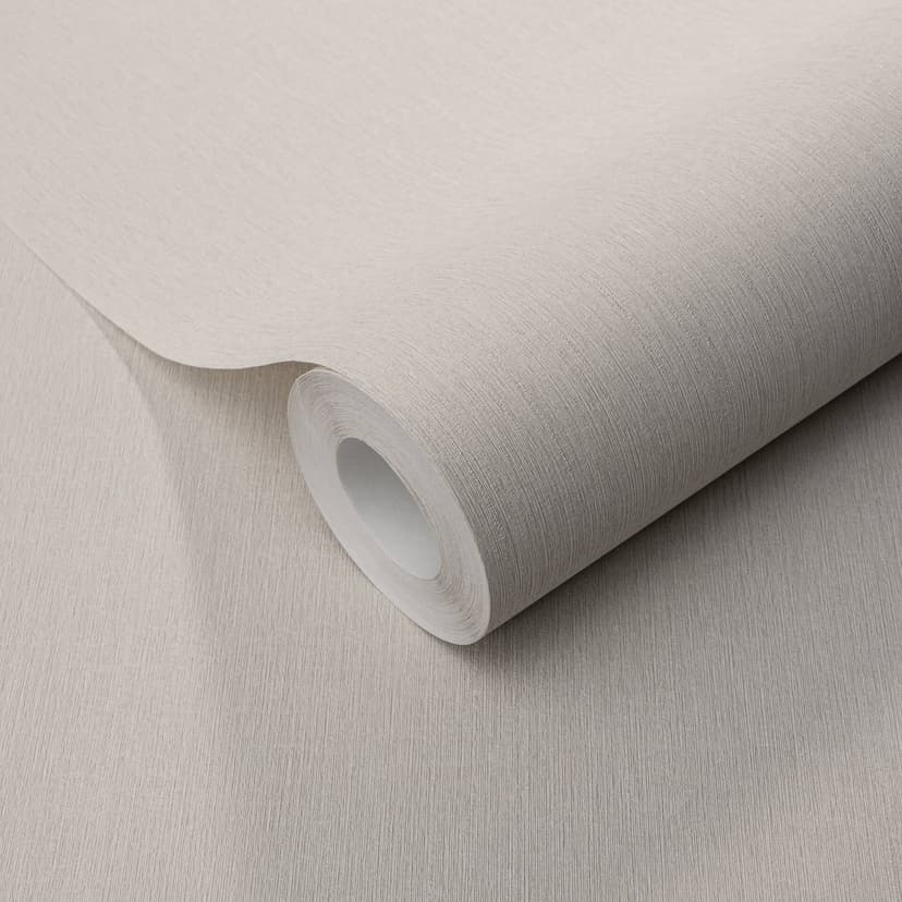 Non-woven tapet med fin längsgående struktur i taupe