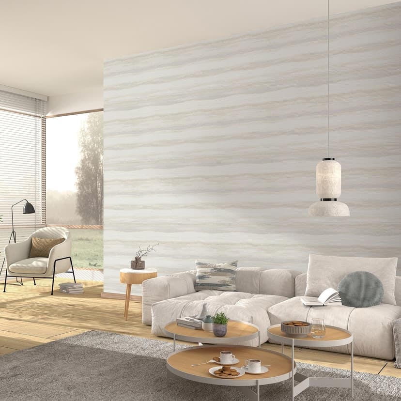 Icke-vävd tapet, grafisk tapet Aurora taupe
