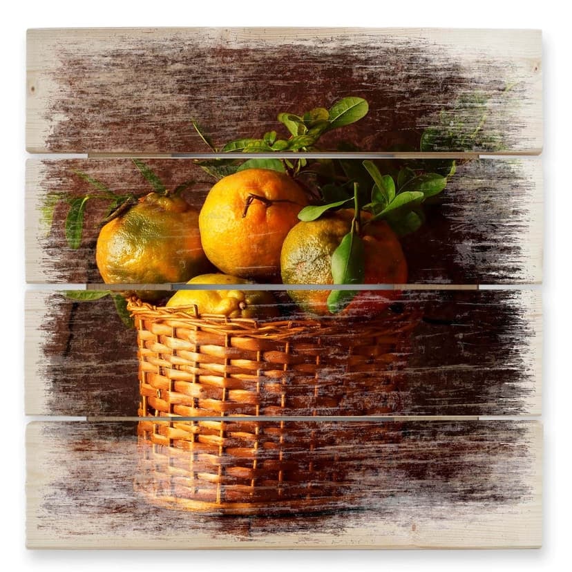 Laercio Trätavla - Lantbrukare Citroner - 40x41,5 cm