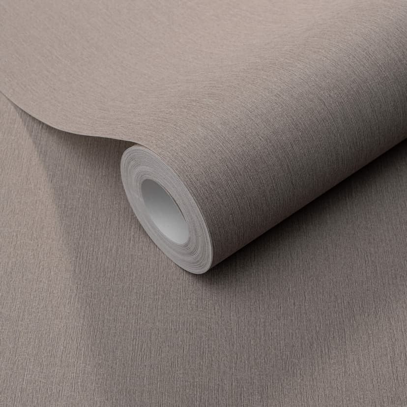 Non-woven tapet med fin längsgående struktur i taupe