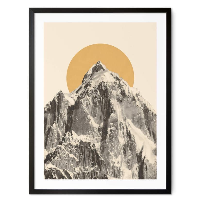 Poster sol bakom berg - Bodart