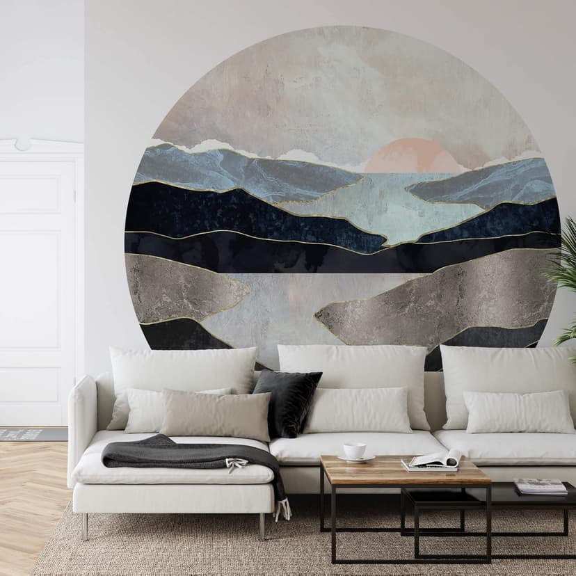 Fototapet SpaceFrog Designs - Bergsjö - Rund - non-woven tapet/självhäftande non-woven tapet