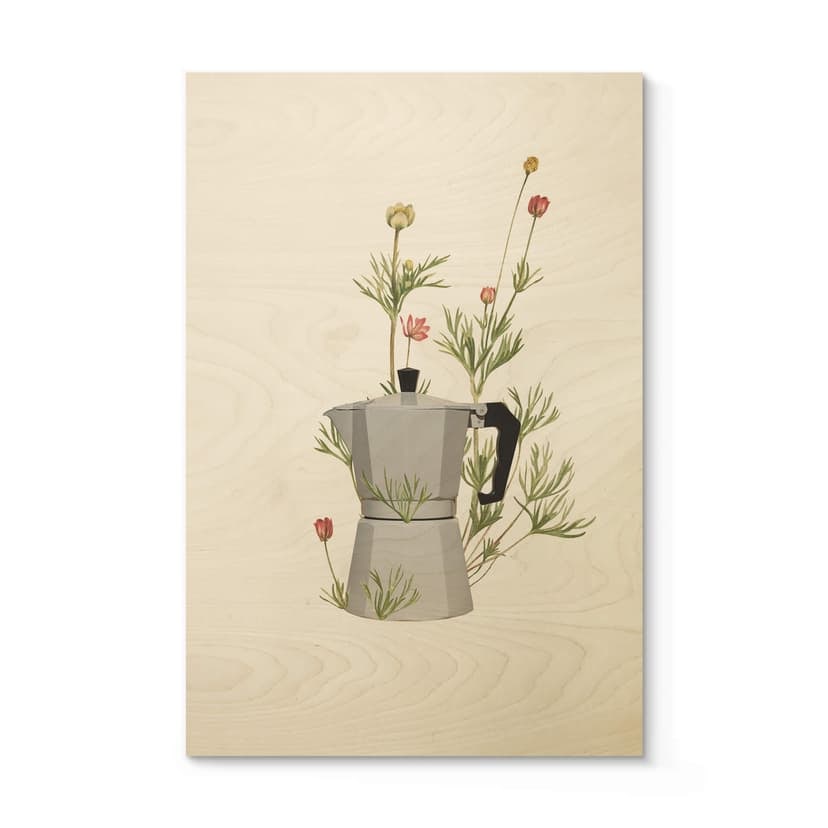 Träposter Frida Floral Studio - Mocha Floral