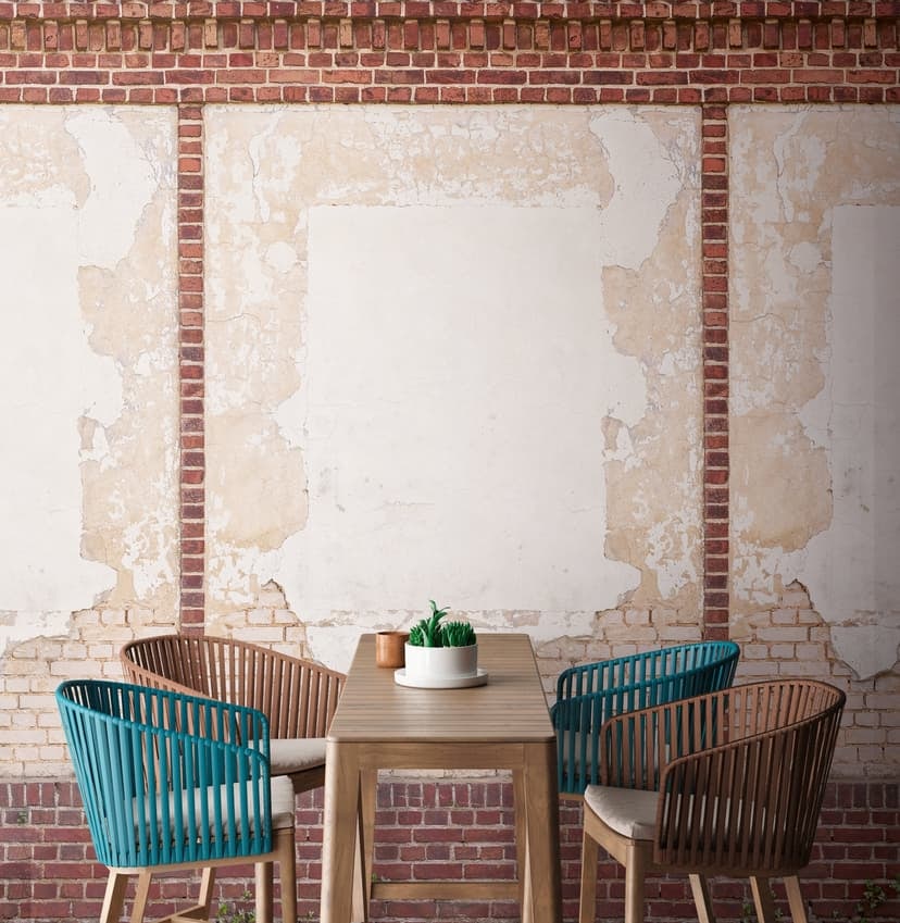 Fototapet i sten brun beige - non-woven tapet Industrial Livingwalls - matt och slät