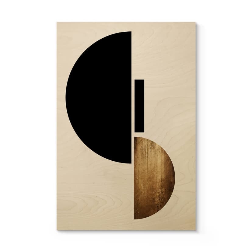 Cubistika Träposter - Gyllene prägling