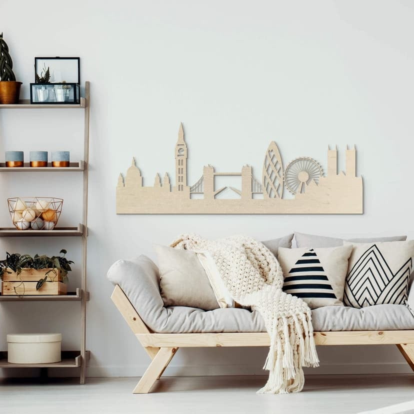 Träkonst poppel fanér - Skyline London