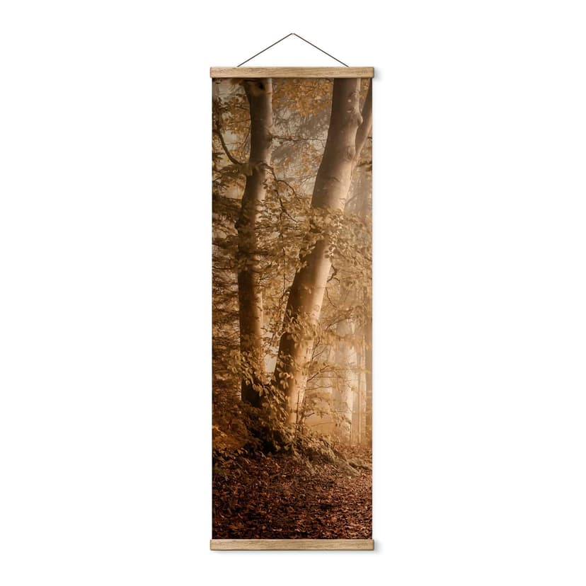 Textil poster Skog i morgondimma - Maier