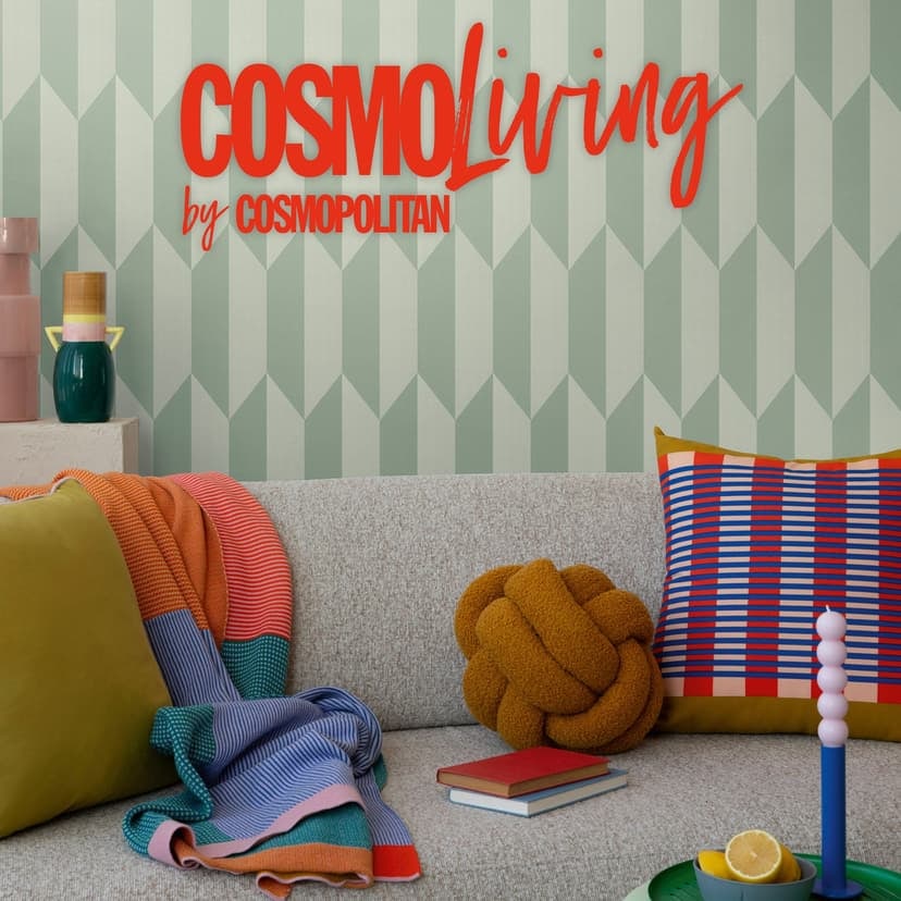 COSMOPOLITAN tapet metallic effekt grön - 3D Icke-vävd tapet geometriskt vardagsrum