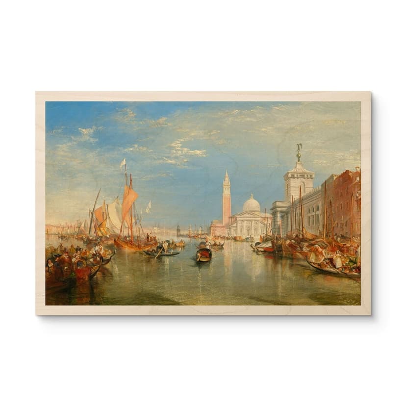 Träposter från Turner - Venedig, Dogana och S. Giorgio Maggiore