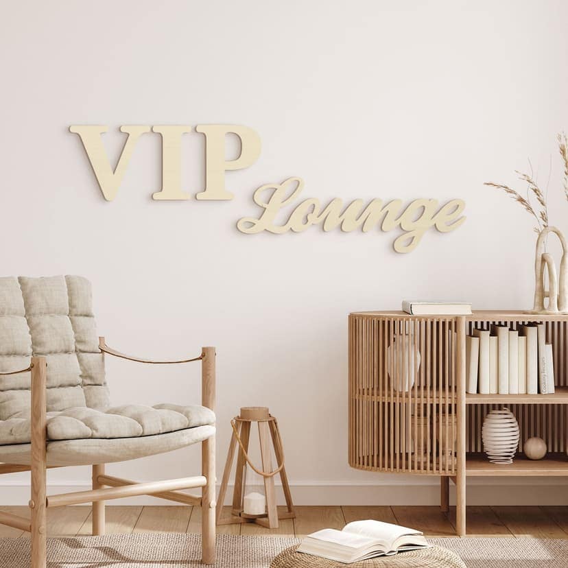 Bokstäver av trä VIP-lounge