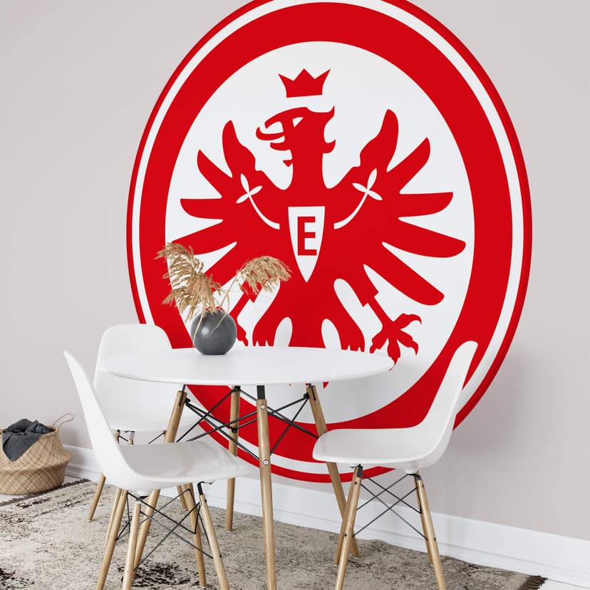 Eintracht Frankfurt - Crest - Rund Fototapet - non-woven tapet/självhäftande non-woven tapet