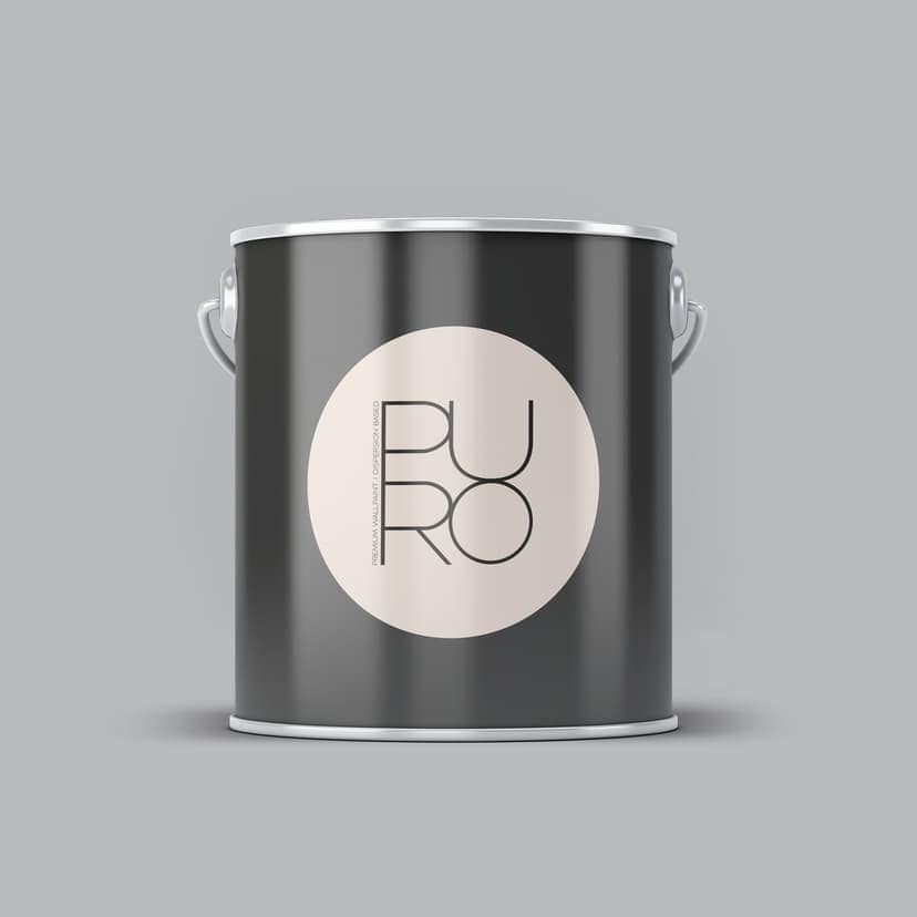 Premium väggfärg grå - Tygmatt väggfärg för interiör - PURO c1002 cool grey