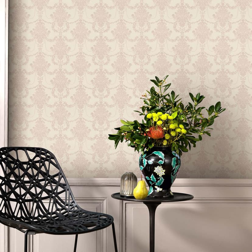 Dekorativ tapet, non-woven tapet Erismann Versailles ros, kräm