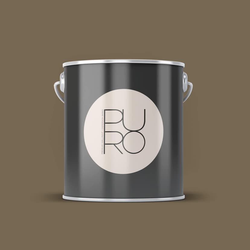 Premium väggfärg brun - Tygmatt väggfärg för interiör - PURO c7013 mellow brown