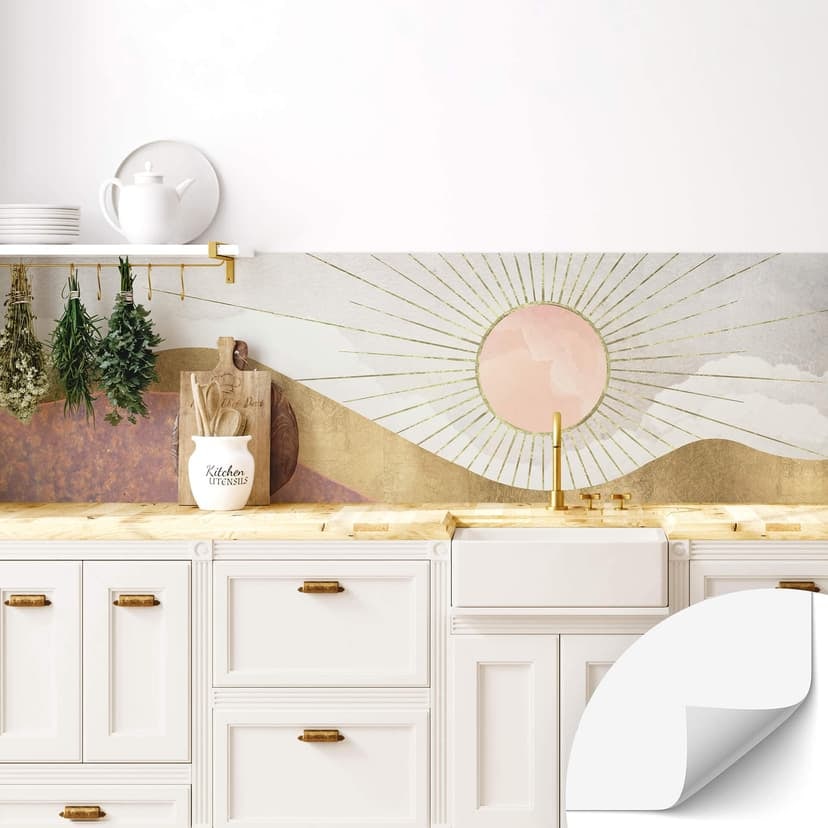 Självhäftande Stänkpanel SpaceFrog Designs - Rosa sol