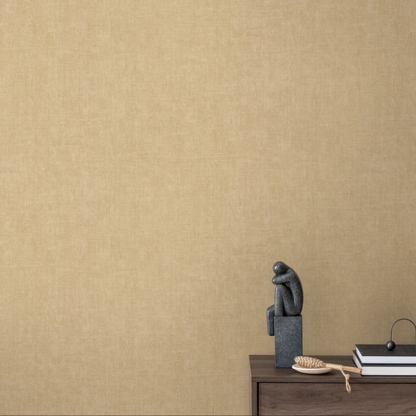 Strukturerad tapet textilutseende sandgul beige - diskret Icke-vävd tapet modern