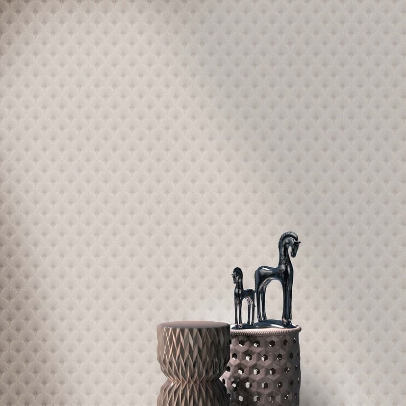 Fanfoldtapet, non-woven tapet Erismann Versailles taupe