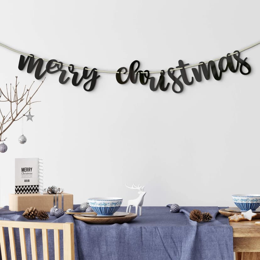 Juldekoration med kedja Merry Christmas - akryldekoration inkl. bomullsrep