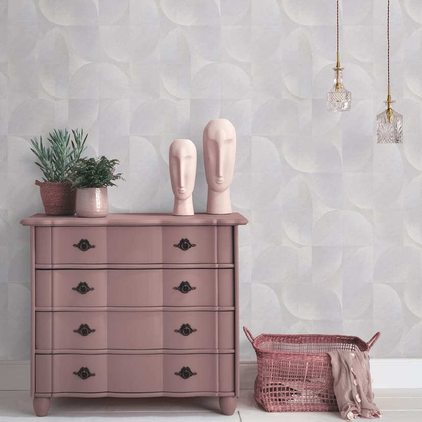 3D-tapet, tapet med retromönster, non-woven tapet Erismann Martinique taupe