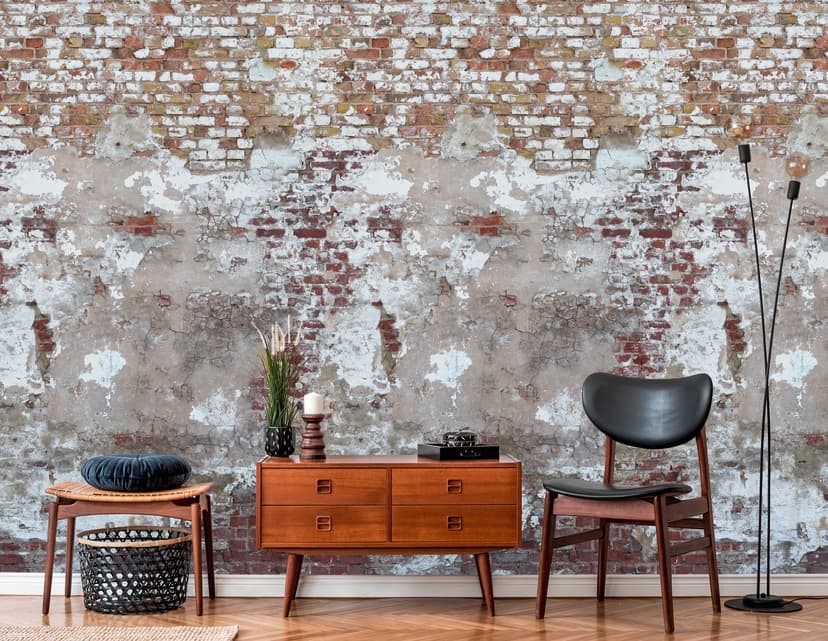Fototapet i sten beige grå - non-woven tapet Industrial Livingwalls - matt och slät