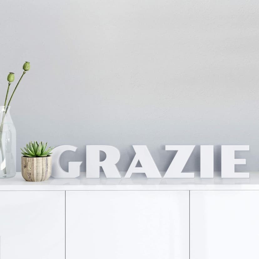 Dekorativ bokstav 3D Grazie