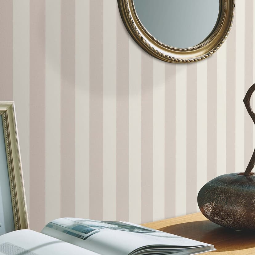 Randig tapet, non-woven tapet Erismann Versailles beige, grädde