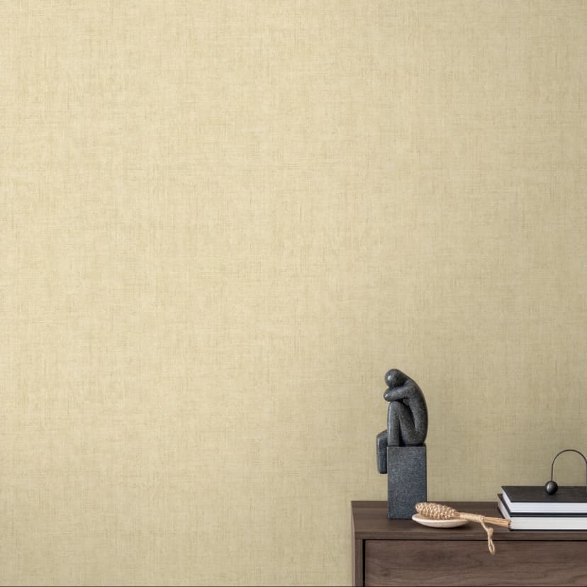 Strukturerad tapet textil look linne beige - diskret Icke-vävd tapet modern