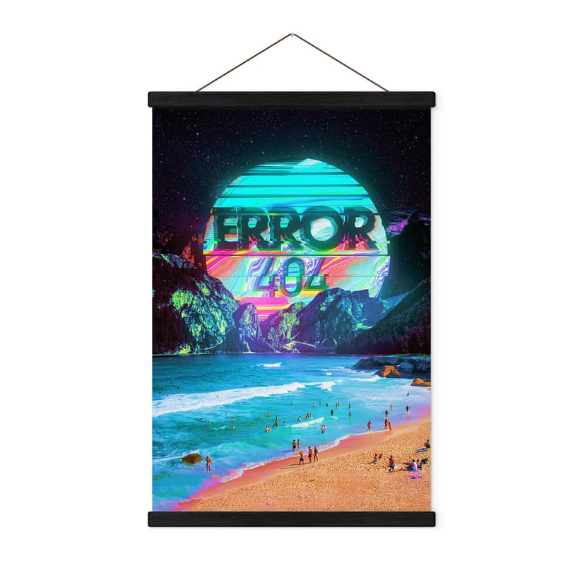 Textil poster Fel 404 på stranden - Nicebleed