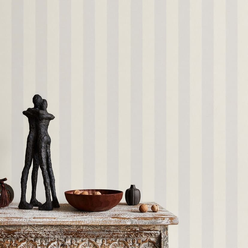 Randig tapet, non-woven tapet Erismann Versailles cream