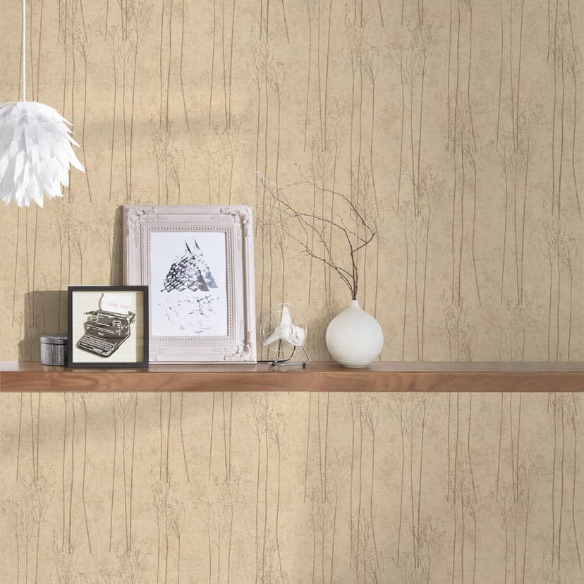 A.S. Création blommig tapet #Hygge non-woven tapet gul, beige