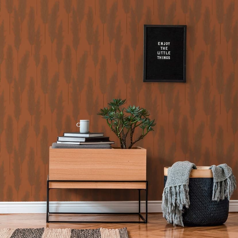 A.S. Création tapet med gräs #Hygge non-woven tapet metallic, brun