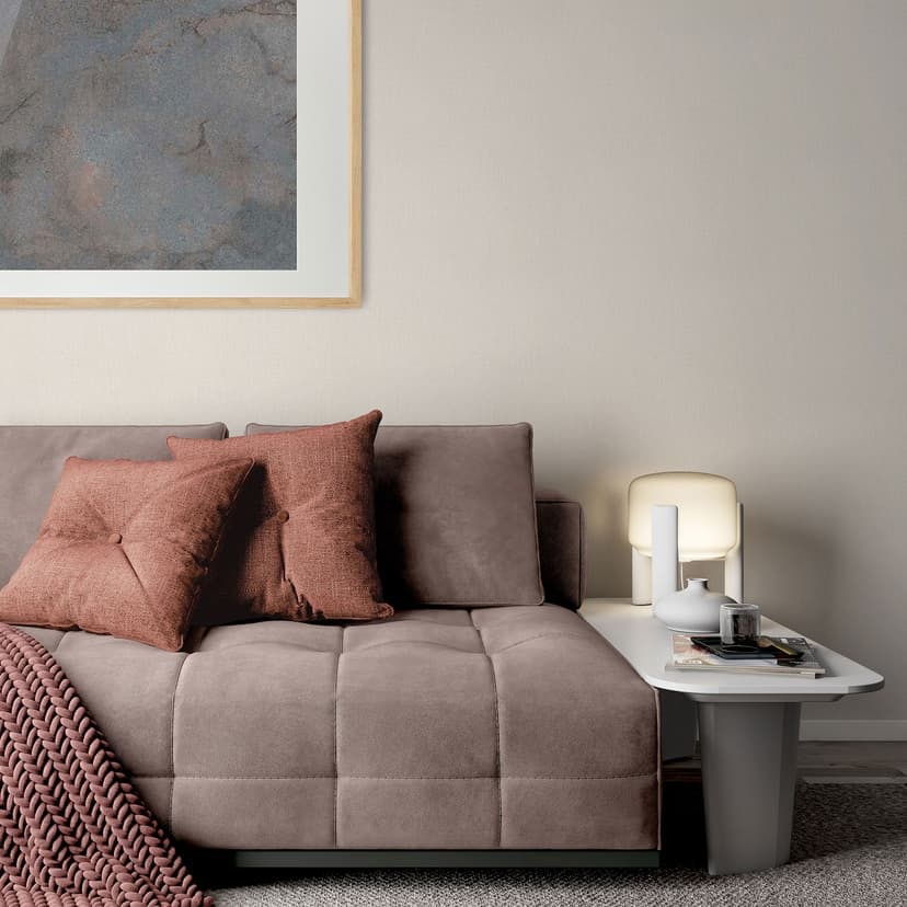 Modern PVC-fri slät non-woven tapet i beige