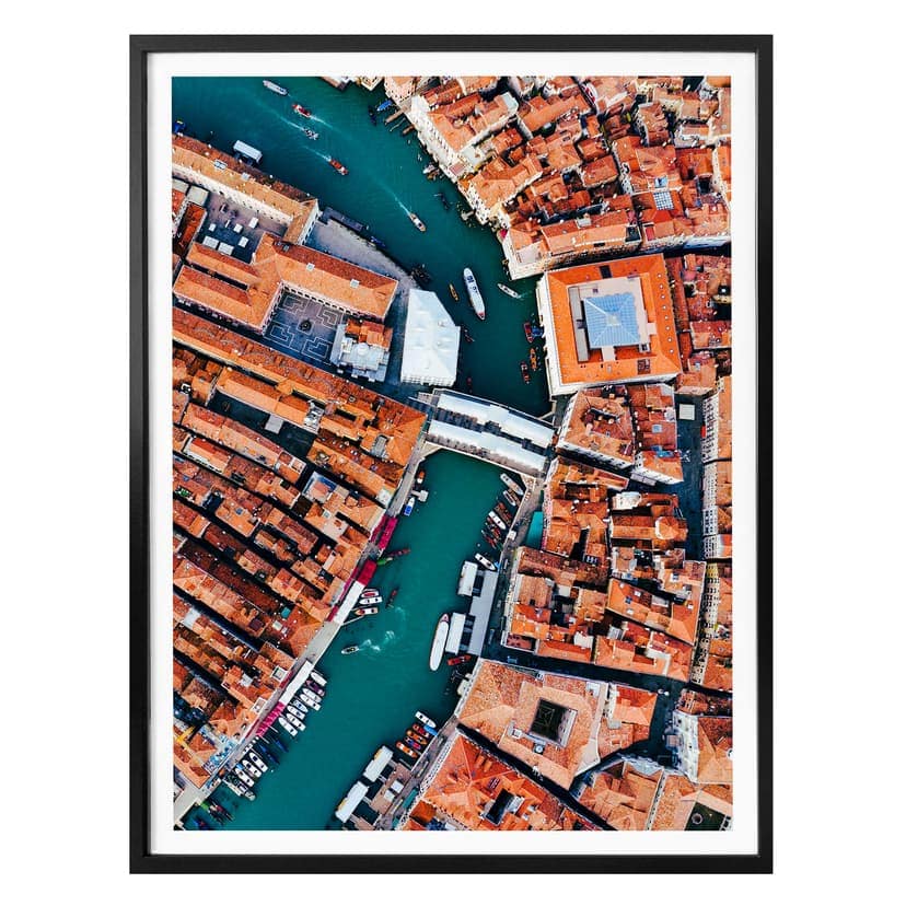 Poster Colombo - Venedig från ovan - porträttformat