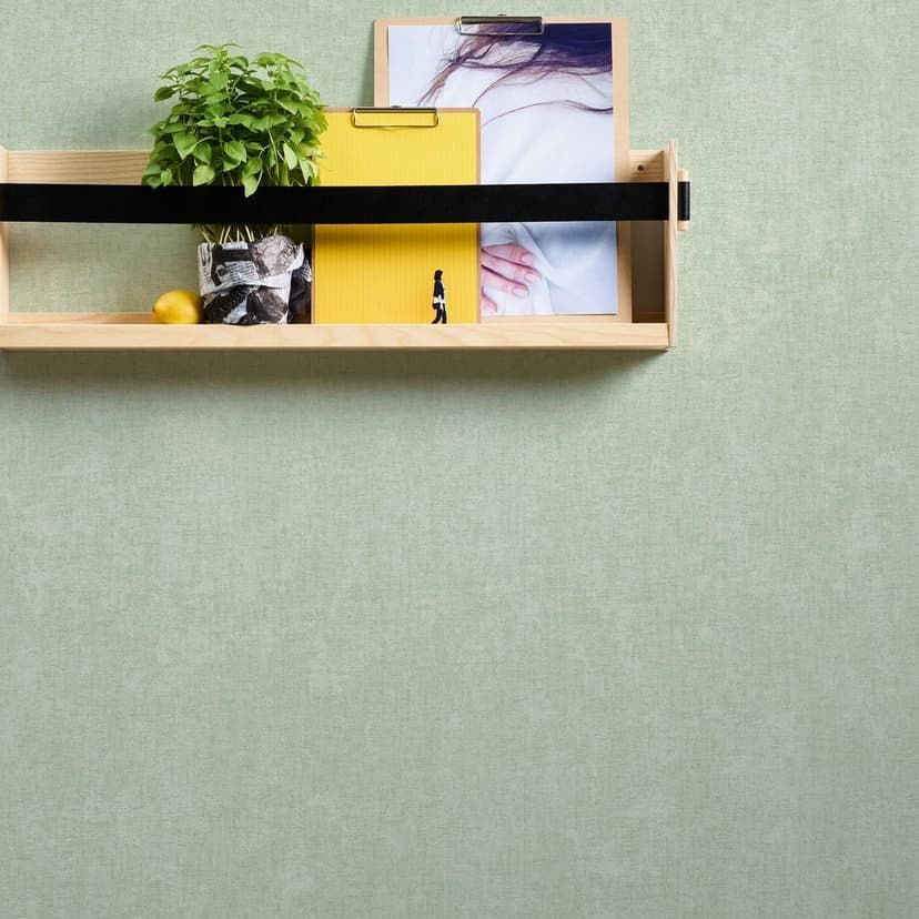 A.S. Création uni tapet #Hygge non-woven tapet enfärgad grön
