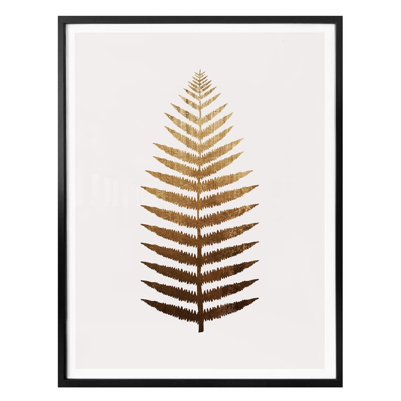 Poster Kubistika - Gyllene ormbunken