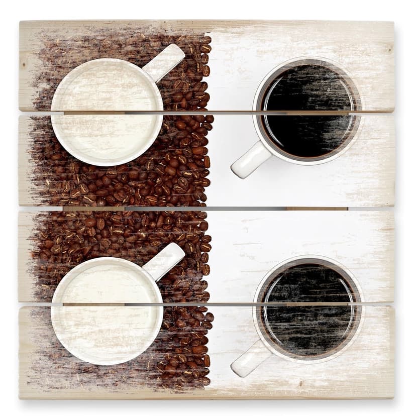 Trätavla Lavsen - Vit Espresso - 40x41,5 cm