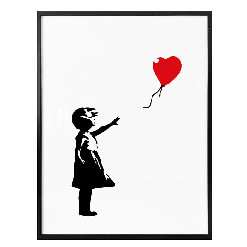 Banksy Poster - "Flickan med den röda ballongen" som ikonisk väggdekoration