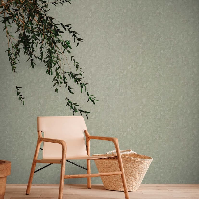 Slät tapet hållbar - non-woven tapet Vintage av A.S. Création Green 386392