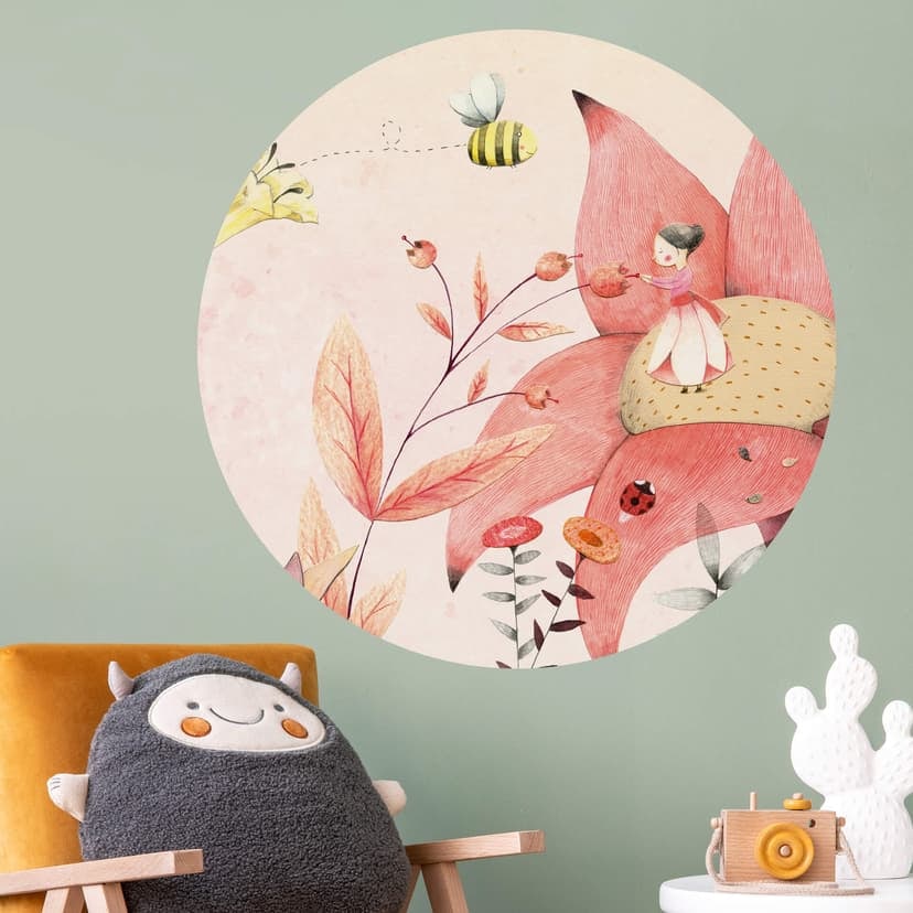 Loske barnkammare Wallsticker - Thumbelina 01 - Rund