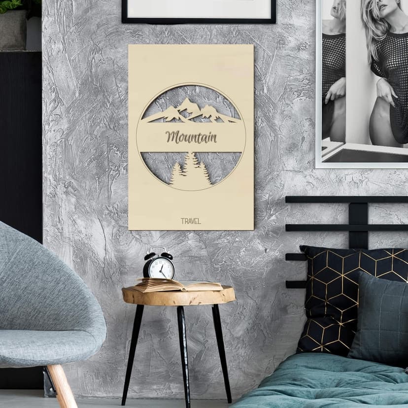 Dekorativ bild av poppel - Travel Mountain