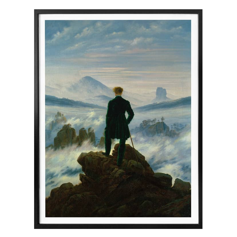 Poster Friedrich - Vandraren över dimmornas hav