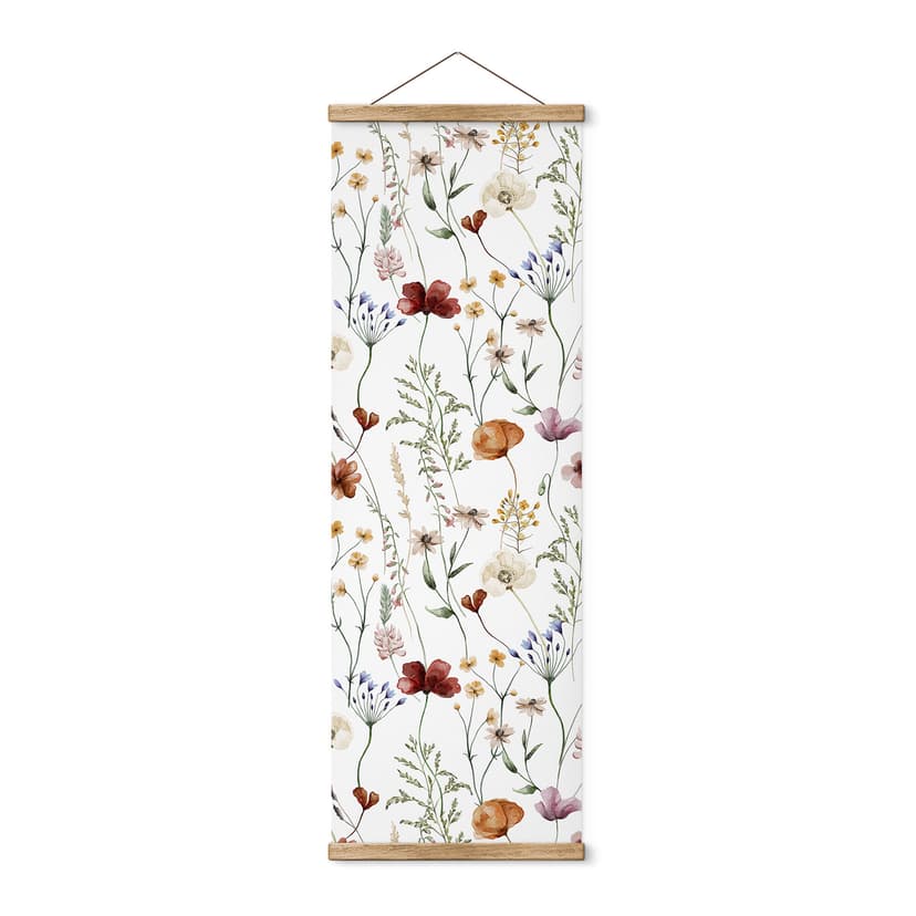 Textil poster Färgglada vildblommor - UN Designs - Panorama