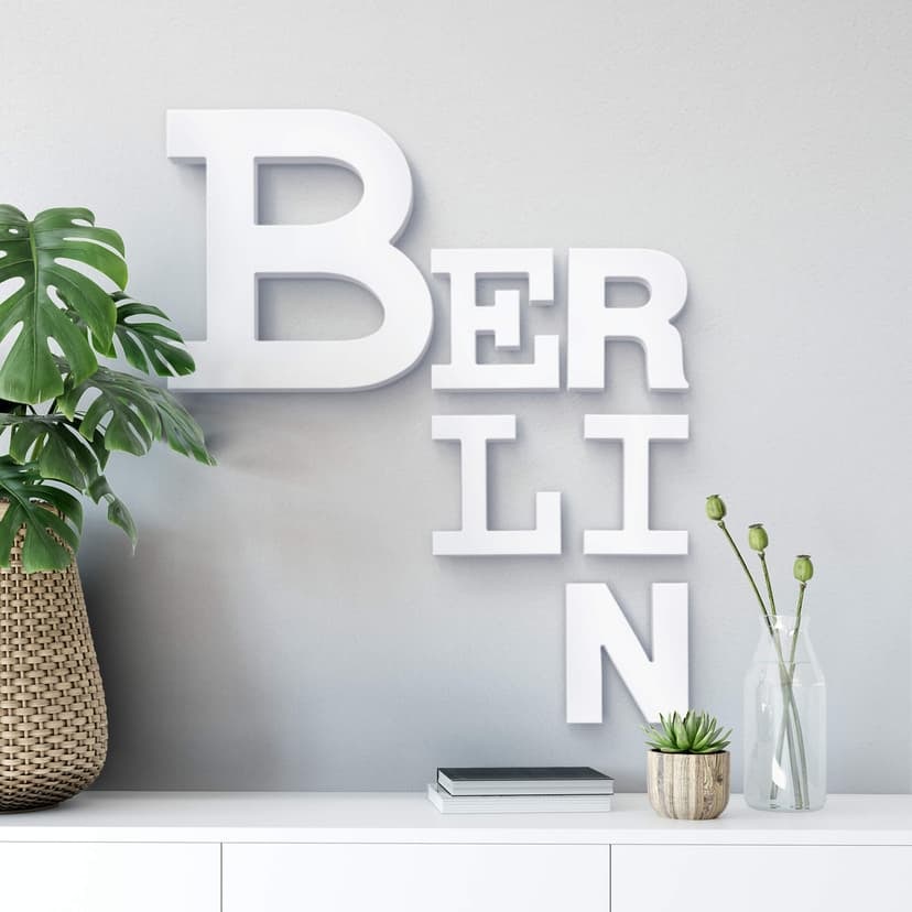 Dekorativa bokstäver 3D Berlin mixad