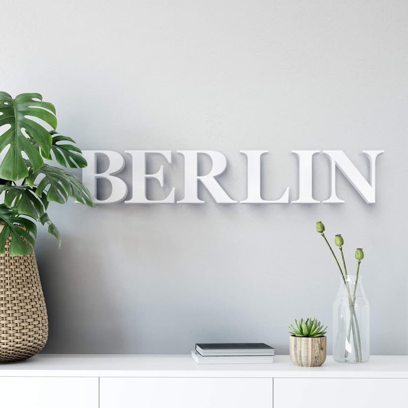 Dekorativa bokstäver 3D Berlin