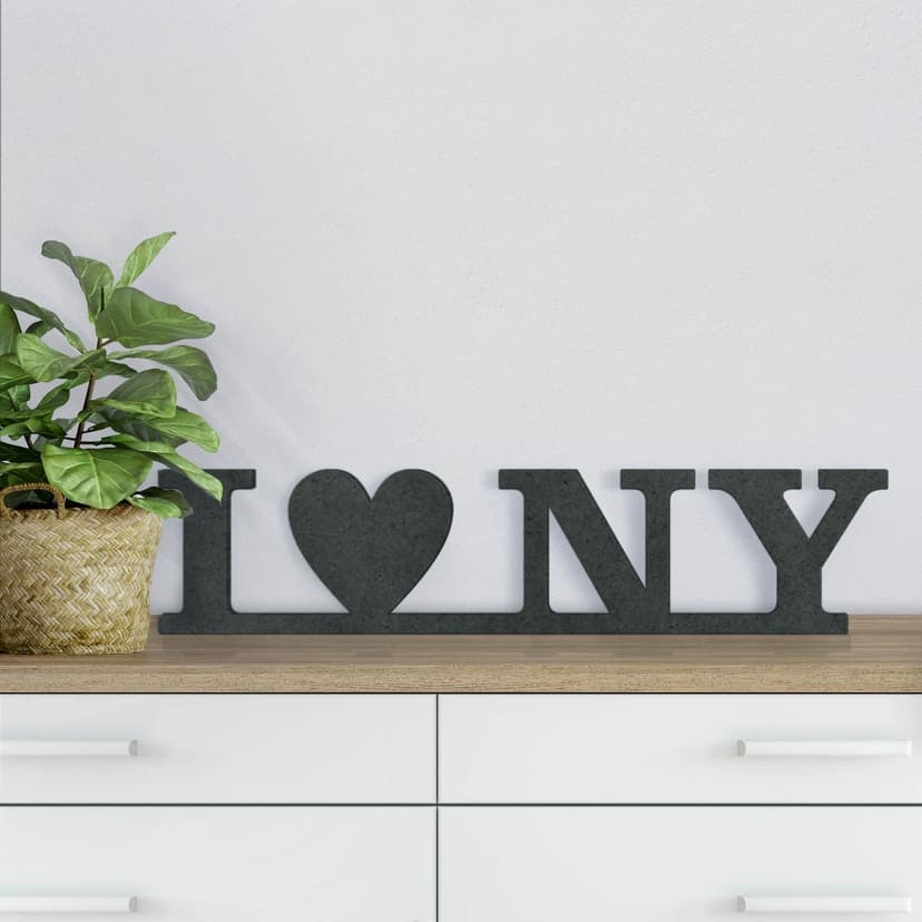 Bokstäver av trä i MDF I Love NY