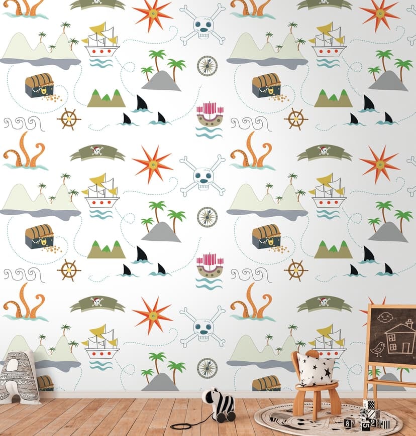 Fototapet för barn färgglad grädde - non-woven tapetkonst för barn Livingwalls - matt och slät
