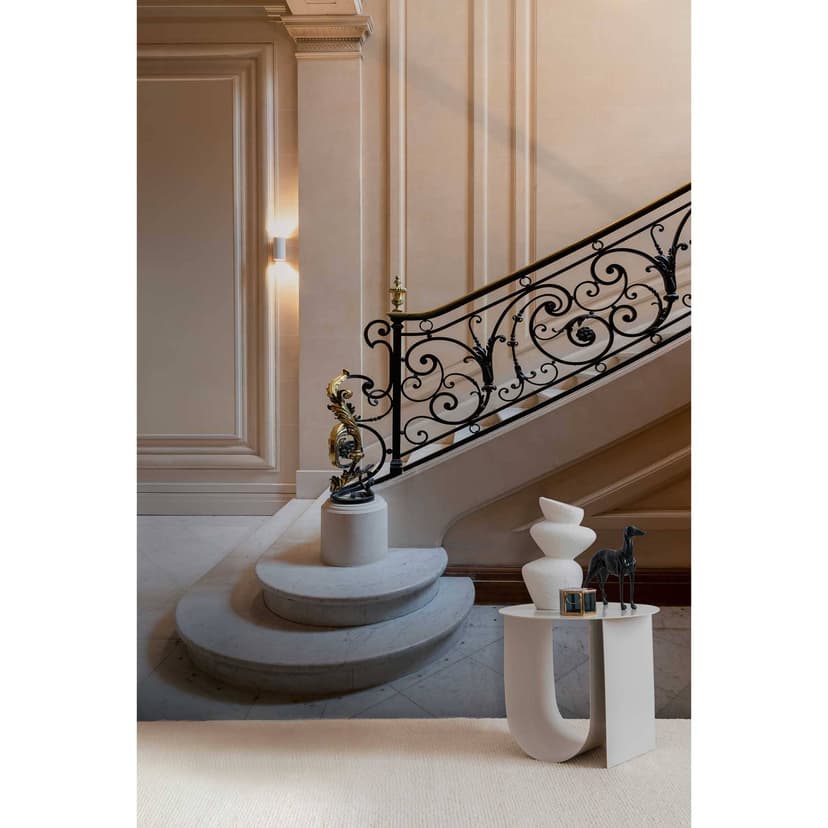 Trapphus tapet beige svart - elegant 3D tapet - klassisk Icke-vävd tapet