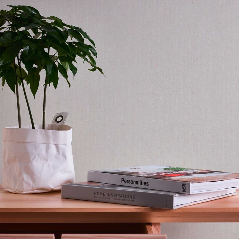 Randig enhet tapet grå beige - randig tapet - monokrom non-woven tapet