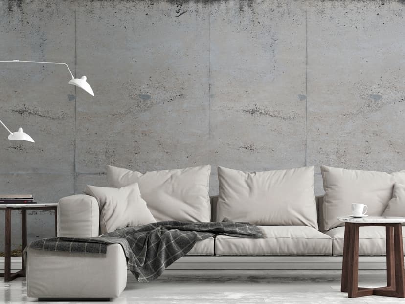 Fototapet i betong grå beige - non-woven tapet Industrial Livingwalls - matt och slät